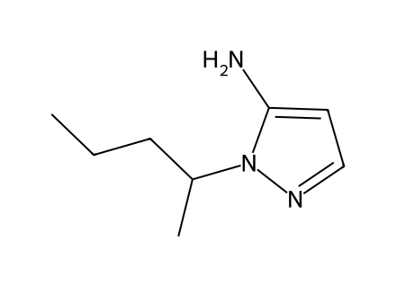 1-(1-Methylbutyl)-1H-pyrazol-5-amine molecular structure