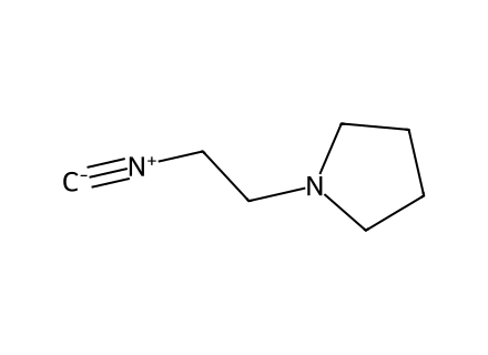 1-(2-ISOcyanoethyl)-Pyrrolidin structural formula