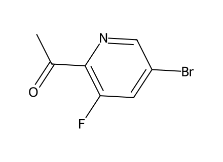 1-(5-Bromo-3-fluoropyridin-2-yl)ethanone molecular structure