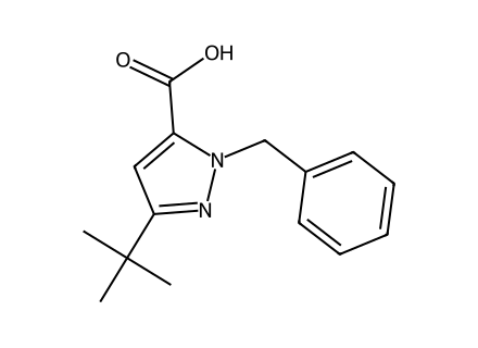 1-Benzyl-3-(tert-butyl)-1H-pyrazole-5-carboxylic acid molecular structure