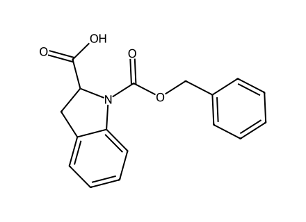 1-[(Benzyloxy)carbonyl]-2-indolinecarboxylic acid molecular structure
