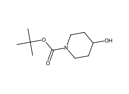 1-Boc-4-hydroxypiperidine molecular structure