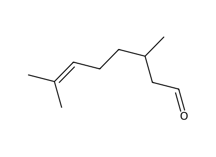 1-citronellal molecular structure
