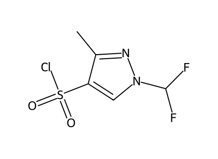 1-Difluoromethyl-3-methyl-1H-pyrazole-4-sulfonyl chloride molecular structure