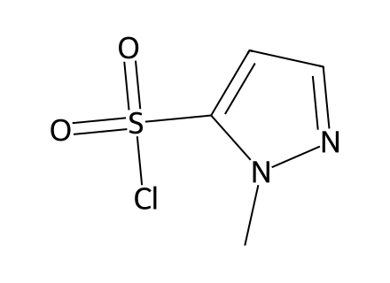 1-Methyl-1H-pyrazole-5-sulfonyl chloride molecular structure