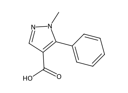 1-Methyl-5-phenyl-1H-pyrazole-4-carboxylic acid molecular structure