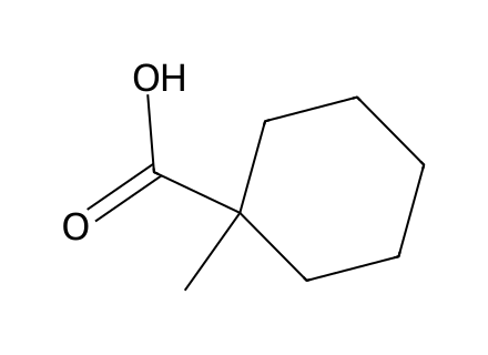 1-methylcyclohexanecarboxylicacid molecular structure
