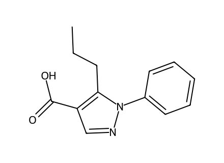 1-Phenyl-5-propyl-1H-pyrazole-4-carboxylic acid molecular structure