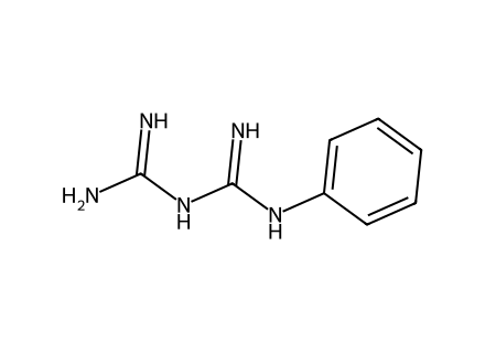 1-Phenylbiguanide structural formula