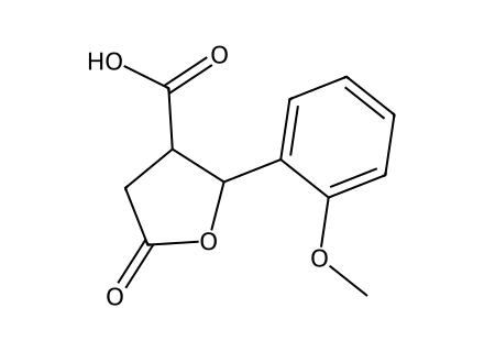 2-(2-Methoxyphenyl)-5-oxotetrahydrofuran-3-carboxylic acid molecular structure