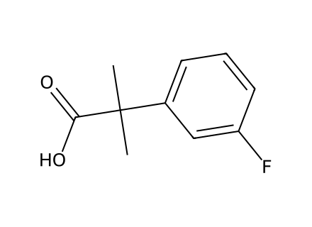 2-(3-Fluorophenyl)-2-methylpropanoic acid molecular structure