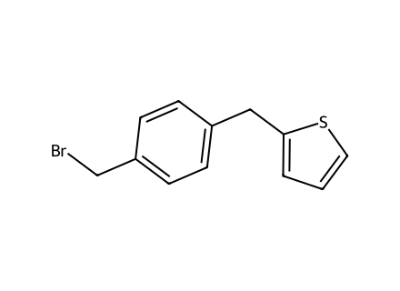 2-[4-(Bromomethyl)benzyl]thiophene molecular structure