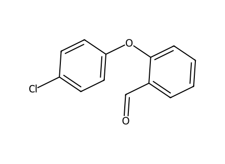 2-(4-Chlorophenoxy)benzenecarbaldehyde structural formula