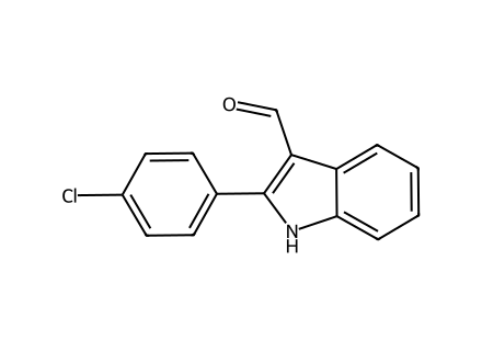2-(4-Chlorophenyl)-1H-indole-3-carbaldehyde molecular structure