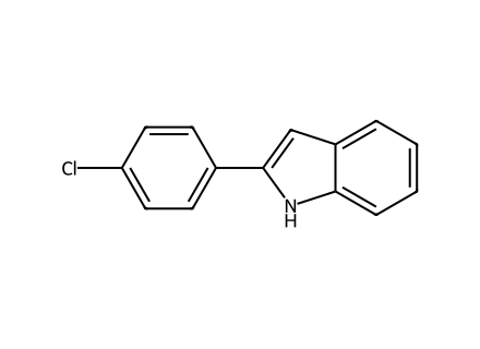 2-(4-Chlorophenyl)-1H-indole molecular structure