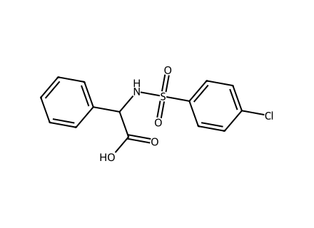2-{[(4-Chlorophenyl)sulfonyl]amino}-2-phenylacetic acid molecular structure