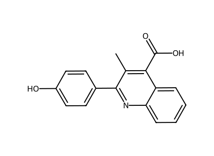 2-(4-Hydroxyphenyl)-3-methyl-4-quinolinecarboxylic acid molecular structure