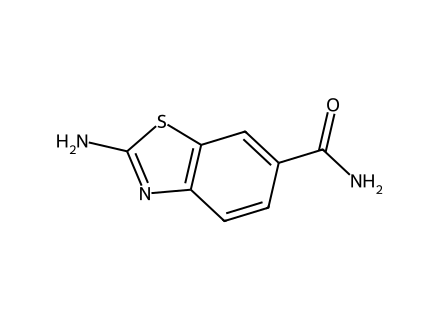 2-Amino-benzothiazole-6-carboxylic acid amide molecular structure