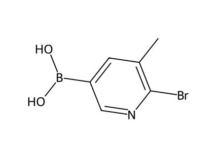 2-Bromo-3-methylpyridine-5-boronic acid molecular structure