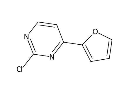 2-Chloro-4-(2-furyl)pyrimidine molecular structure