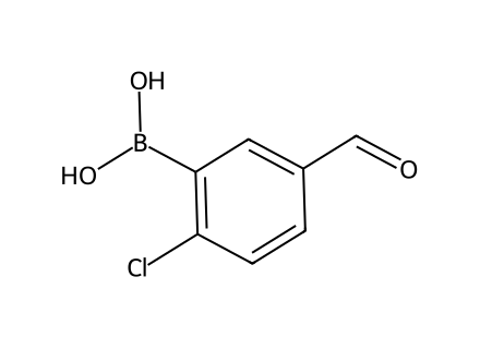 2-Chloro-5-formylphenylboronic acid molecular structure
