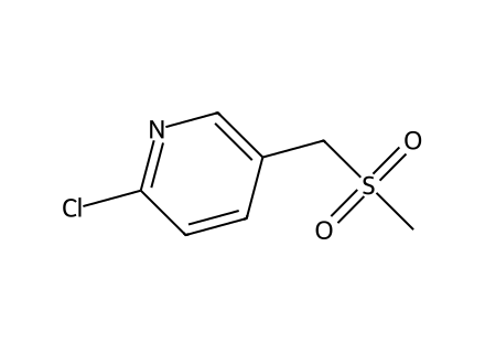 2-Chloro-5-[(methylsulfonyl)methyl]pyridine molecular structure