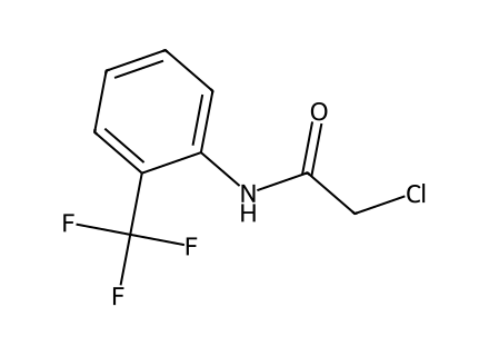 2-Chloro-N-[2-(trifluoromethyl)phenyl]acetamide molecular structure