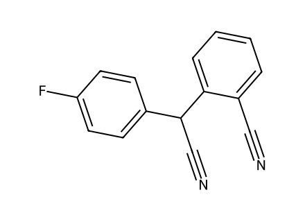 2-cyano-4-fluorophenyl-methyl-benzenecarbonitrile molecular structure
