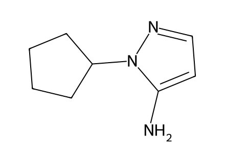 2-cyclopentyl-2h-pyrazol-3-ylamine molecular structure
