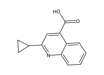 2-Cyclopropyl-4-quinolinecarboxylic acid molecular structure