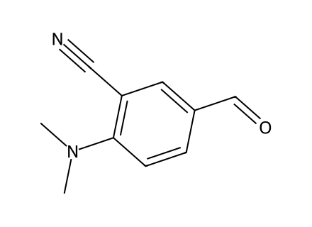 2-dimethylamino-5-formylbenzonitrile molecular structure