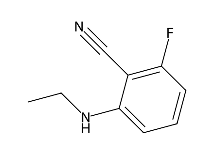 2-ethylamino-6-fluorobenzenecarbonitrile molecular structure