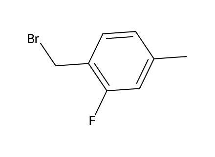 2-Fluoro-4-methylbenzyl bromide molecular structure