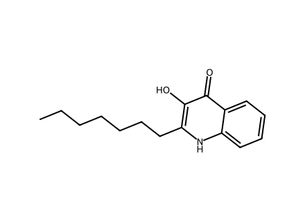 2-heptyl-3-hydroxy-4-1h-quinolone molecular structure
