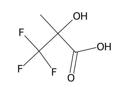 2-Hydroxy-2-(trifluoromethyl)propionic acid molecular structure
