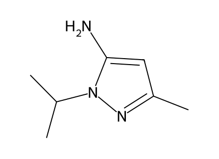 2-isopropyl-5-methyl-2h-pyrazol-3-ylamine molecular structure