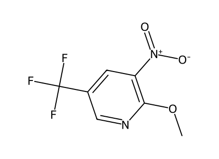 2-Methoxy-3-nitro-5-(trifluoromethyl)pyridine molecular structure
