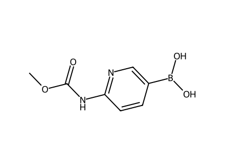 2-Methoxycarbonylaminopyridine-5-boronic acid, pinacol ester molecular structure