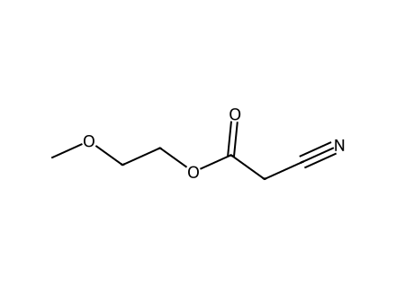 2-methoxyethyl-cyanoacetate molecular structure
