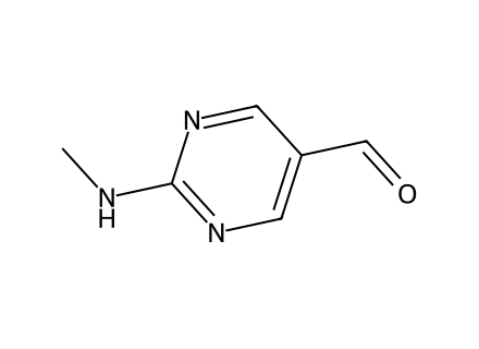 2-Methylamino-pyrimidine-5-carbaldehyde molecular structure