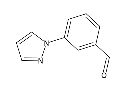 3-1h-pyrazol-1-yl-benzenecarbaldehyde molecular structure