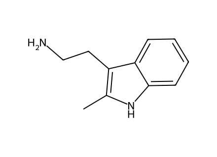 3-2-aminoethyl-2-methylindole molecular structure