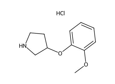 3-(2-Methoxyphenoxy)pyrrolidine hydrochloride molecular structure