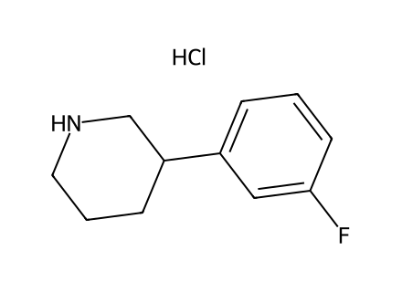 3-(3-Fluorophenyl)piperidine hydrochloride molecular structure
