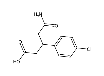 3-(4-Chlorophenyl)glutaramic acid molecular structure
