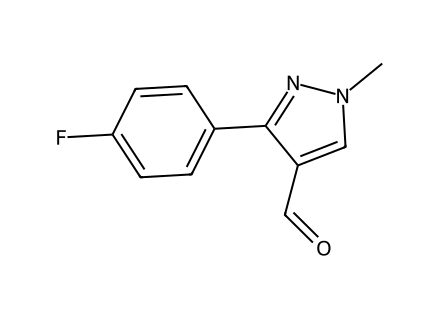 3-(4-Fluoro-phenyl)-1-methyl-1H-pyrazole-4-carbaldehyde molecular structure