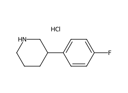 3-(4-Fluorophenyl)piperidine hydrochloride molecular structure