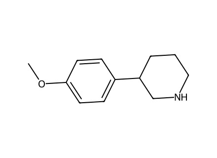 3-(4-Methoxyphenyl)piperidine molecular structure