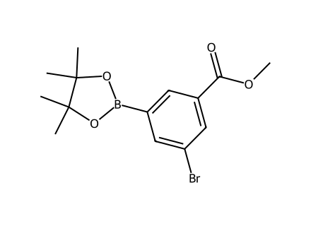 3-Bromo-5-(methoxycarbonyl)benzeneboronic acid pinacol ester molecular structure