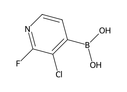 3-Chloro-2-fluoropyridine-4-boronic acid molecular structure